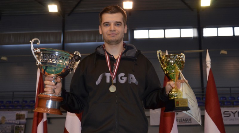 2015. gada Latvijas čempions Oļegs Kartuzovs
Foto: galdateniss.lv