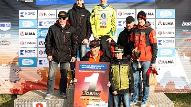 "Rodeo MX" komanda pēc uzvaras Aizputē
Foto: Motoklubs "Rodeo"