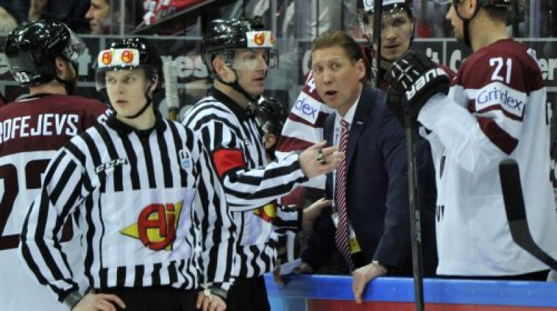 Latvijas izlase nopelnīja 35 soda minūtes
Foto: Romāns Kokšarovs, Sporta Avīze, f64
