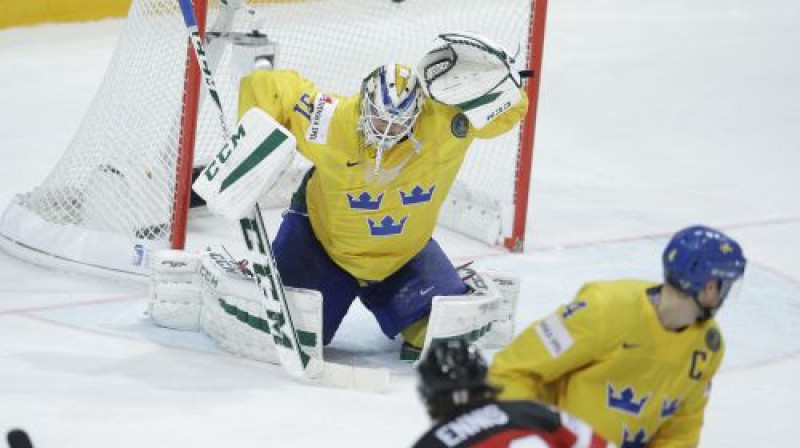 Kanādiešiem uzvaras ripu iemeta Tailers Eniss
Foto: AP/Scanpix