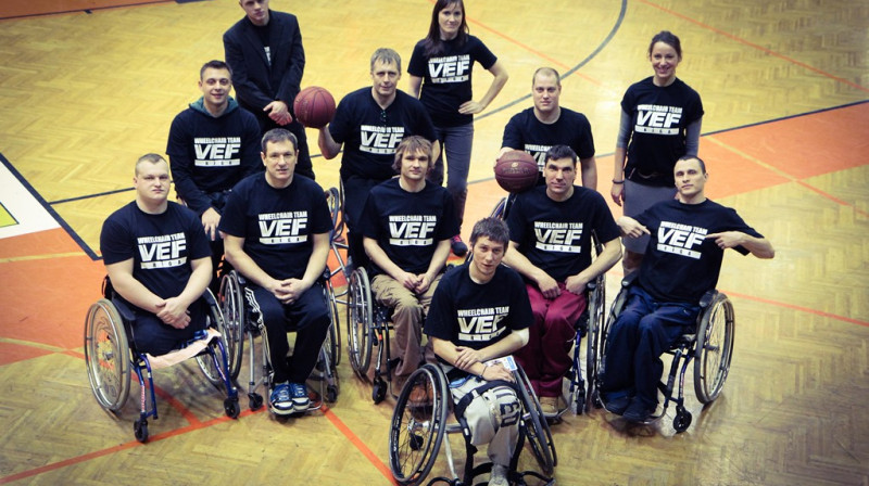 Ratiņbasketbola komanda "VEF Rīga".
Foto: Rolands Rekke