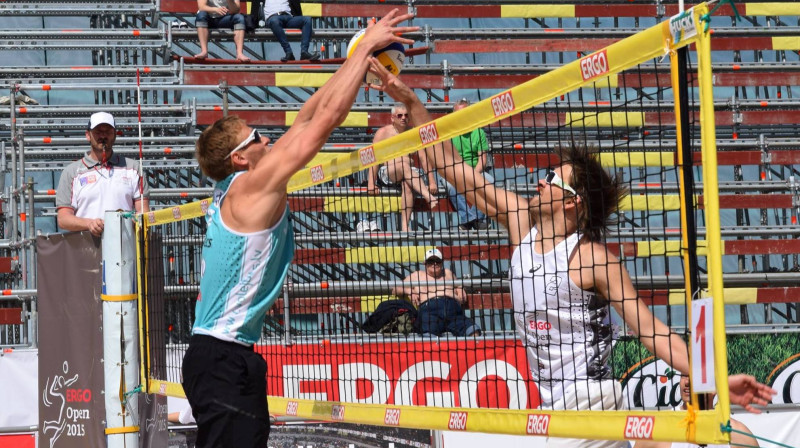 Edgars Točs pret Dāvi Nātriņu
Foto: volejbols.lv