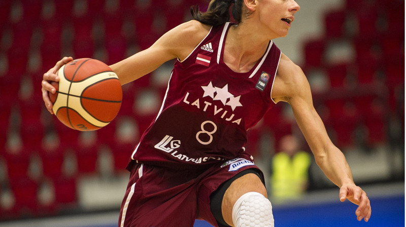 Latvijas valstsvienības kapteine Gunta Baško-Melnbārde.
Foto: CBF/Vaclav Mudra