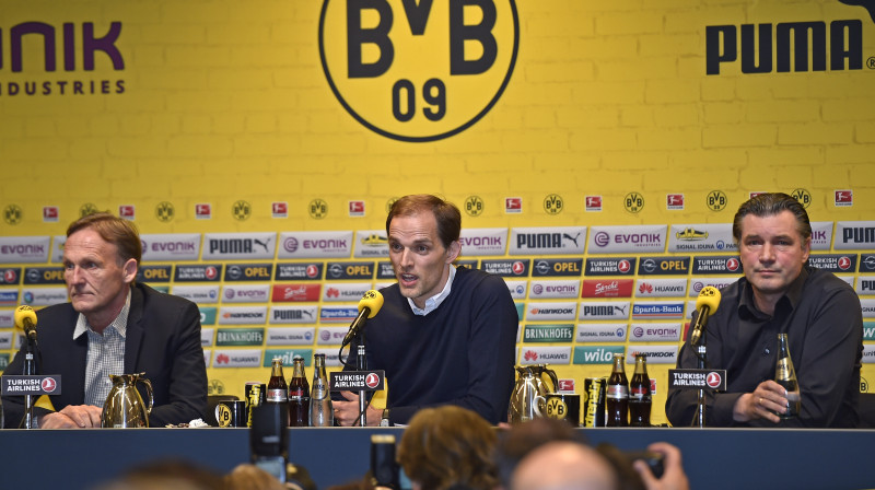 H.J Vacke, T.Tuhels, M.Corks preses konferencē
Foto: AP/Scanpix