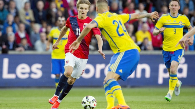 Norvēģu talants Martins Ēdegors pret Zviedriju
Foto: AP/Scanpix