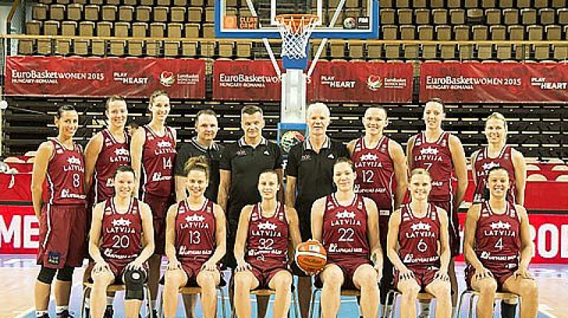Latvijas sieviešu valstsvienība: septītais starts Eiropas čempionāta finālturnīrā.
Foto: FIBAEurope.com