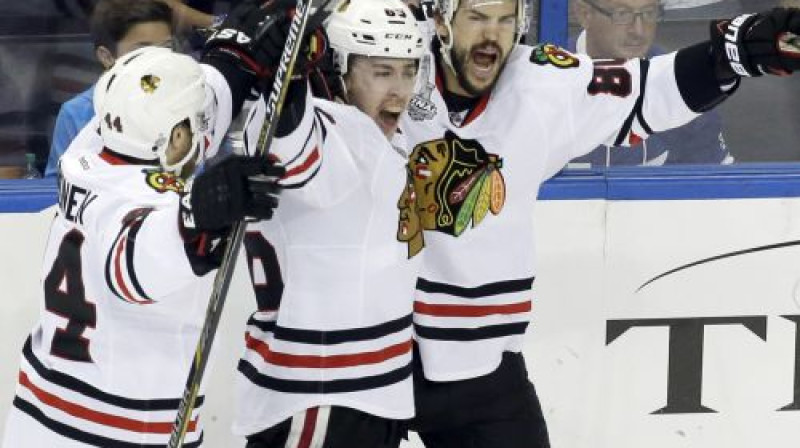 Kimmo Timonens, Teuvo Teravainens un Antuāns Vermets
Foto: AP/Scanpix