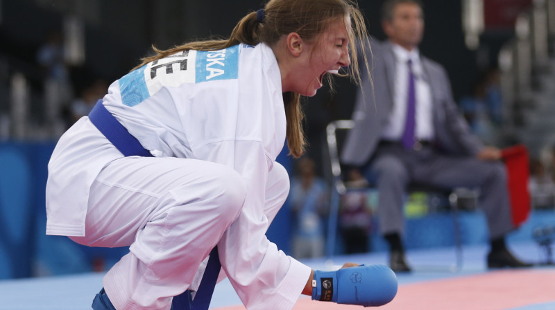 Irina Zarecka triumfē Eiropas  spēlēs 
Foto: ITAR-TASS / Scanpix