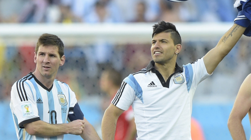 Lionels Mesi un Serhio Agvero
Foto: AFP/Scanpix