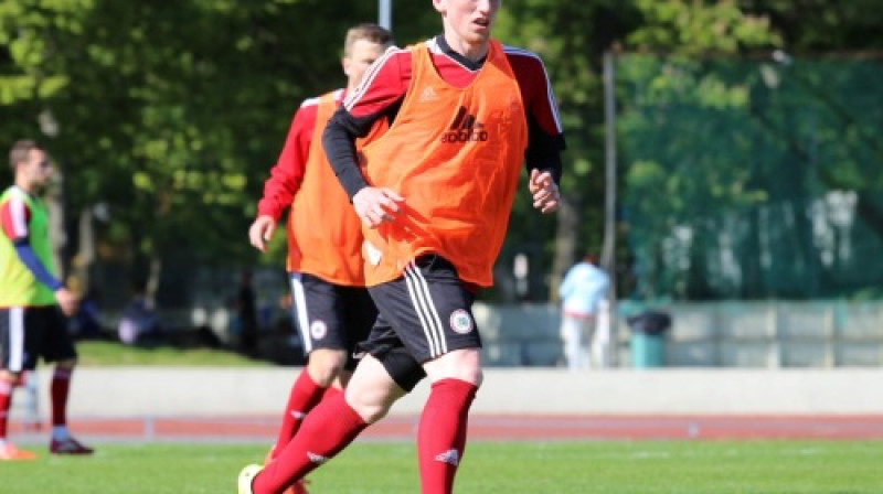 Klāvs Bāliņš Latvijas U21 izlases treniņā
Foto: LFF.lv
