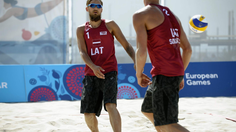 Ruslans Sorokins un Aleksandrs Solovejs noslēdz Eiropas spēles
Foto: cev.lu