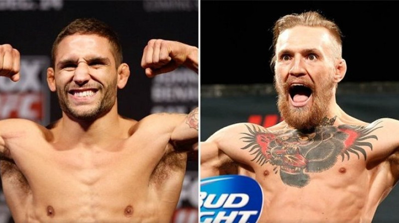 Konors Makgregors (no labās) un Čads Mendess
Foto: foxsports.com