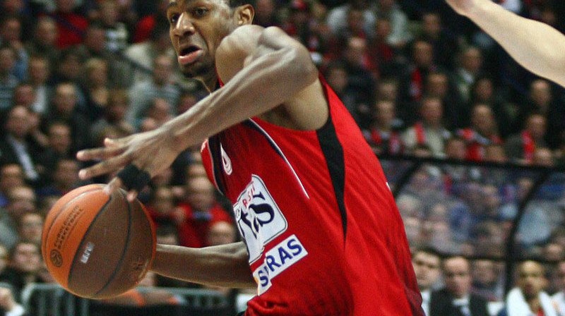 Dīdžejs Stroberijs 2010./2011. gada sezonā spēlēja Viļņas "Lietuvos Rytas". 
Foto: AFP/Scanpix