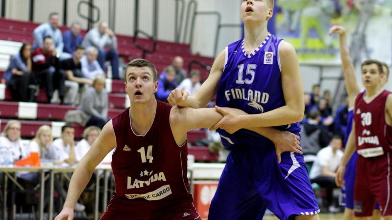 Zigmārs Raimo: 9 punkti Latvijas U18 izlases spēlē ar Krievijas junioriem.
Foto: basket.ee