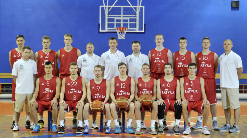 Latvijas U20 izlase.
Foto: basket.lv