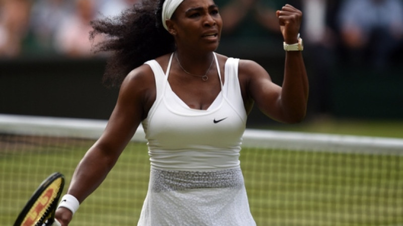 Serēna Viljamsa divu uzvaru attālumā no uzvaras arī sezonas trešajā "Grand Slam" turnīrā
Foto: PA Wire/Scanpix
