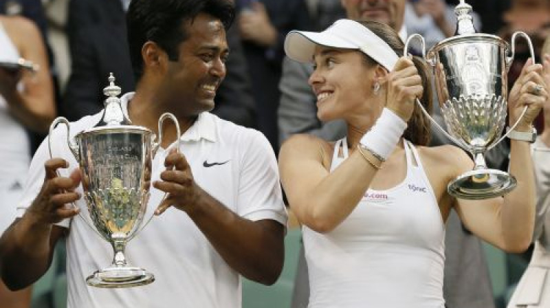 Leanders Paess un Martina Hingisa
Foto: Reuters/Scanpix