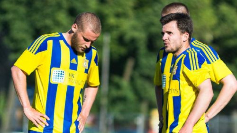 Alans Sineļņikovs un Jurijs Žigajevs
Foto: Māris Greidāns/Futbola Virslīga