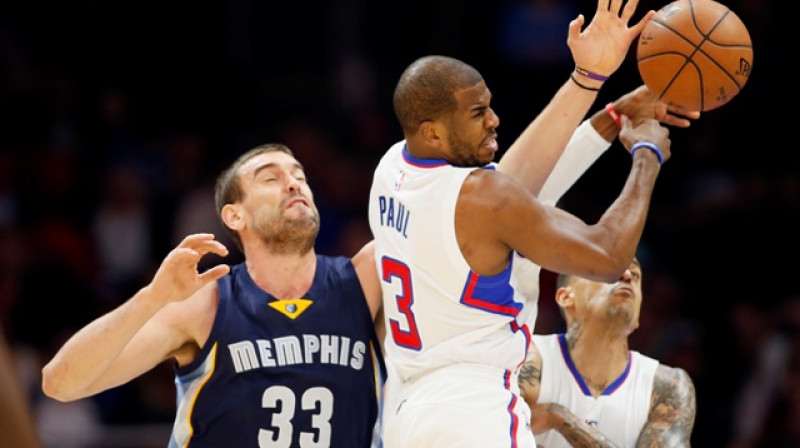 Marks Gazols un Kriss Pols šoreiz būs komandas biedri
Foto: AP/Scanpix