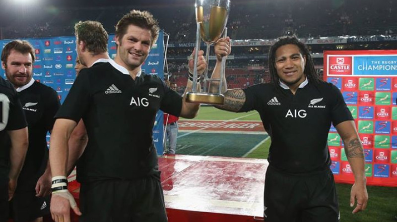 Jaunzēlandes veterāniem kapteinim Ričijam Makkovam (pa kreisi) un Ma'a Nonu šis būs pēdējais "Rugby Championship" turnīrs. 
Foto: sanzarrugby.com