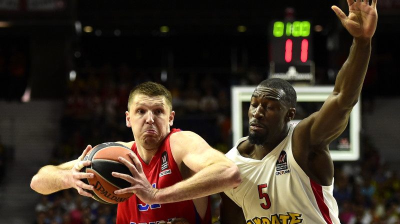 Viktors Hrjapa cīnās CSKA sastāvā
Foto: AFP/Scanpix