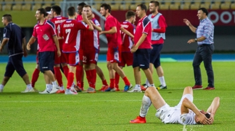 Sports ir nežēlīgs, tādēļ nākas izdzīvot arī šādus brīžus...
Foto: Raitis Supe, www.jelgavasvestnesis.lv