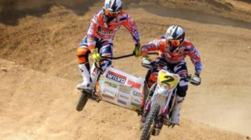 Etjēns Bakss un Kaspars Stupelis
Foto:Sidecarteam Bax/Stupelis