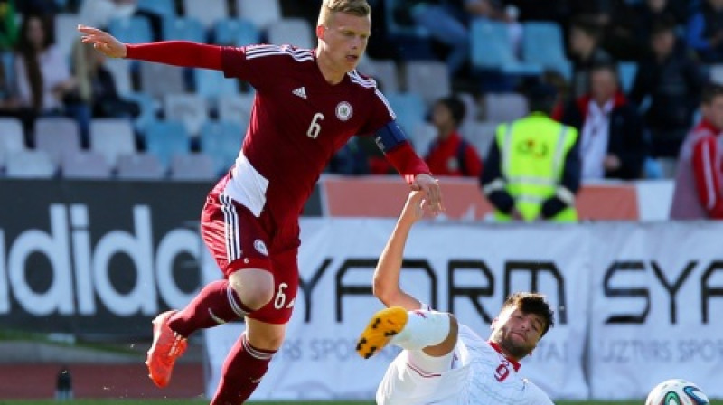 Latvijas U21 izlases kapteinis Reinis Flaksis
Foto: LFF.lv