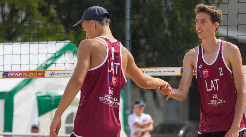 Rihards Lazdiņš un Ervīns Āboms
Foto: CEV