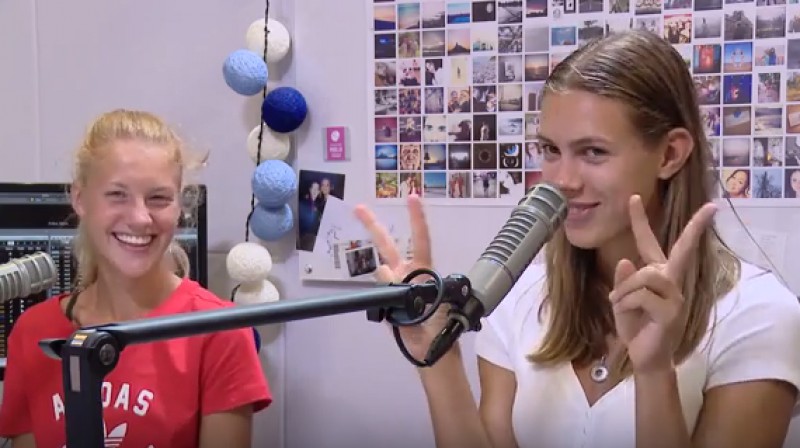 Paula Ņičiporuka un Tīna Graudiņa 
Foto: Radio Pieci