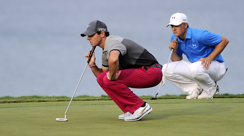 Rorijs Makilrojs un Džordans Spīts
Foto: USA Today Sports/Scanpix