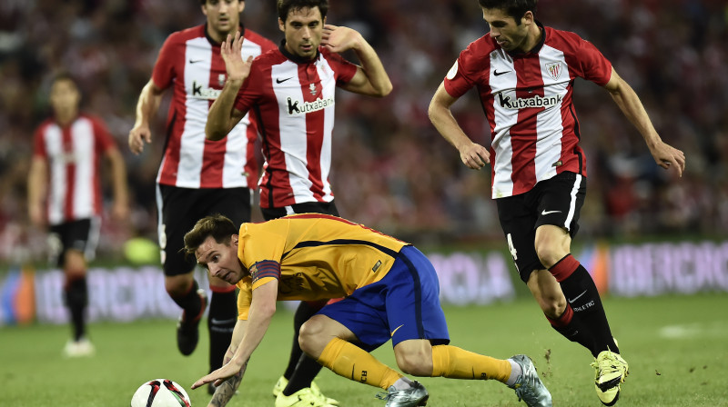 Lionelam Mesi un ''Barcelona'' atbildes spēlē piecelties pēc šāda rezultāta būs grūti...
Foto: AP/Scanpix