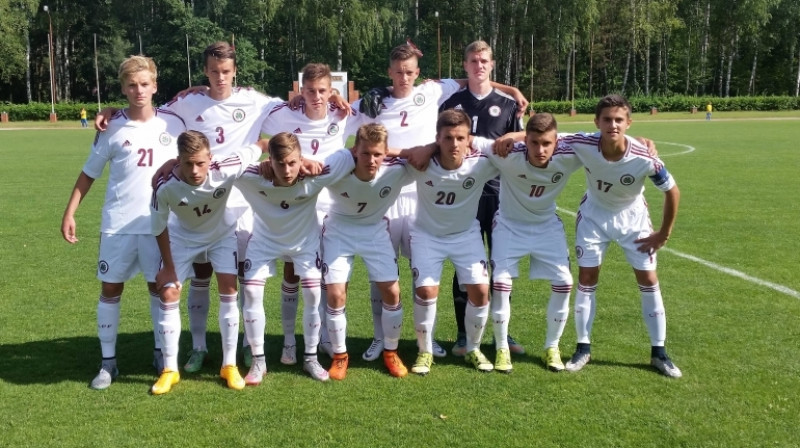 Latvijas U-16 izlases pamatsastāvs
Foto: LFF