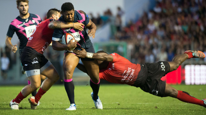 Epizonde no "Stade Francais" un Tulonas klubu pārbaudes spēles 
Foto: AP/Scanpix