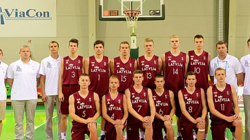 Latvijas U16 izlase.
Foto: FIBAEurope.com