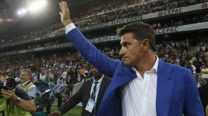 Marseļas "Olympique" jaunais galvenais treneris Mičels
Foto: AP/Scanpix