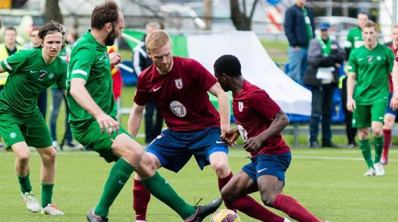 1. maija spēlē tika fiksēts neizšķirts 1:1
Foto: www.futbolavirsliga.lv