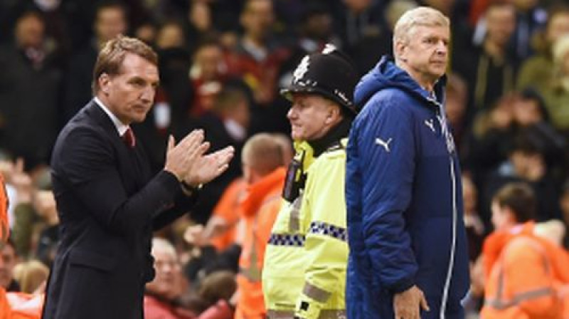Brendans Rodžerss un Arsēns Vengers
Foto: AFP/Scanpix