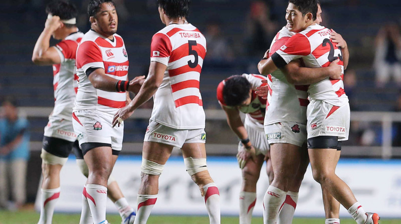 Japānas izlases spēlētāji
Foto: AFP/Scanpix