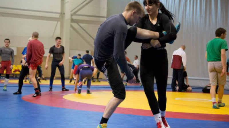 Anastasija Grigorjeva strādā treniņā
Foto: Sergejs Kuzņecovs, "Latgales Laiks" / 7sport.lv