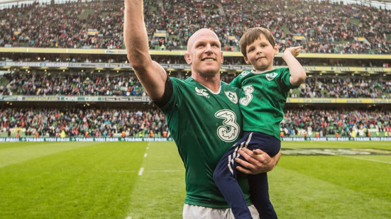 Kapteinis Pols O'Konels atvadās no līdzjutējiem Īrijā. Pēc Pasaules kausa viņš noslēgs karjeru valstsvienībā. 
Foto: irishrugby.ie