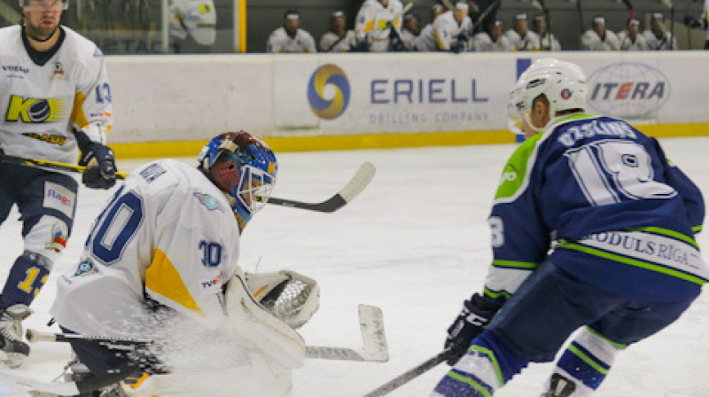 Pagājušās sezonas finālistu duelī pārāki izrādījās HK Mogo hokejisti
Foto: HK Mogo