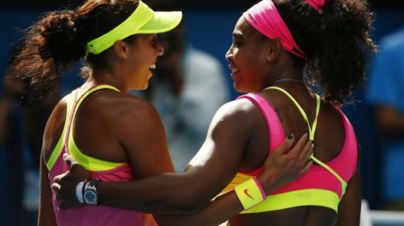 Medisona Kīsa un Serēna Viljamsa janvārī Austrālijā
Foto: Reuters/Scanpix