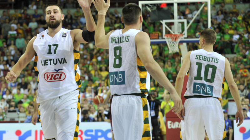 Lietuvas izlase "Arēnā Rīga" 
Foto: Romāns Kokšarovs, F64