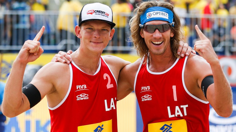 Jānis Šmēdiņš un Aleksandrs Samoilovs
Foto: FIVB
