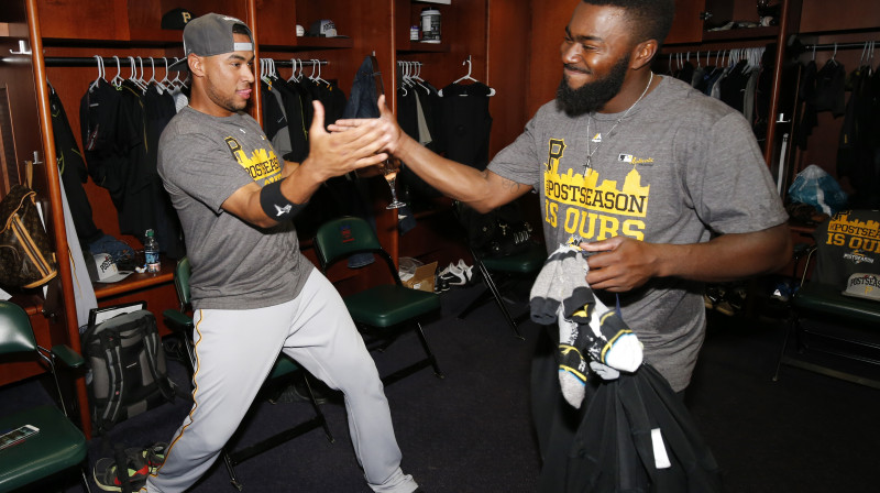 Pitsburgas "Pirates" priecājas par panākumu.
Foto: AP/Scanpix