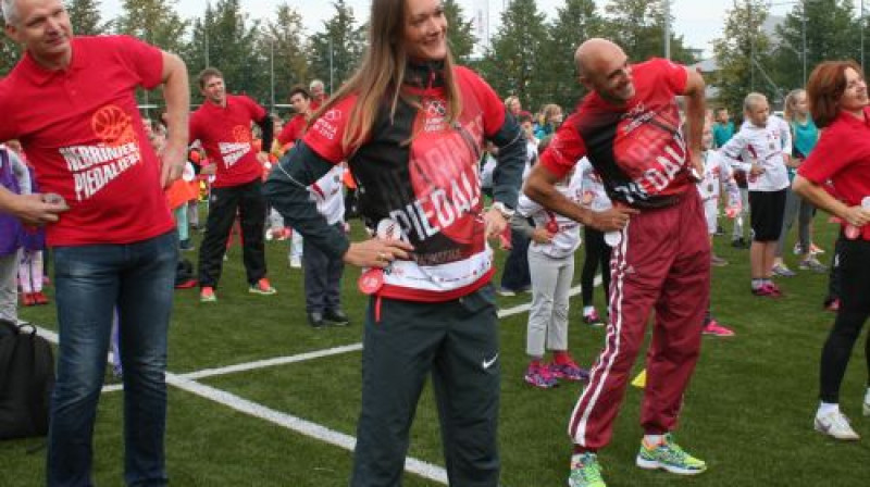 Laura Ikauniece-Admidiņa Olimpiskās dienas priekšgalā
Foto: Olimpiade.lv