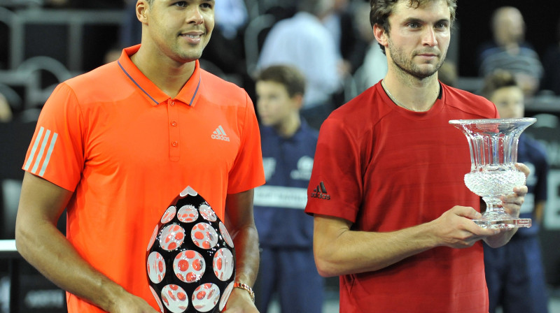 Žo-Vilfrīds Tsonga un Žils Simons  
Foto: AFP/Scanpix