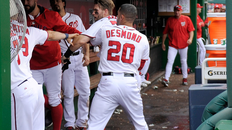 Incidenta brīdis "Nationals" nometnē
Foto: AFP/Scanpix