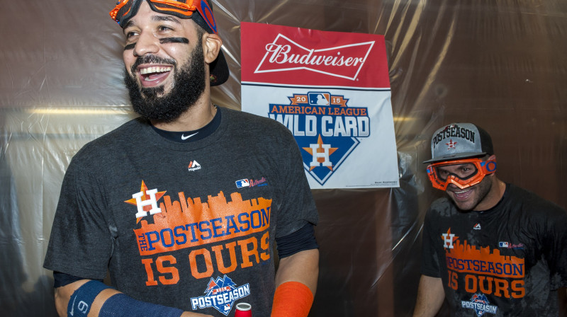 Hjūstonas "Astros" svin iekļūšanu "play-off".
Foto: AFP/Scanpix